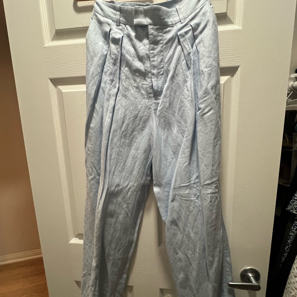 Light Blue High-Waisted Pants